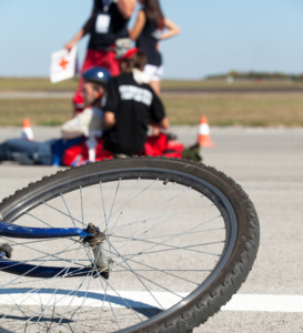 a bicyclists will seek medical treatment after a bike accident