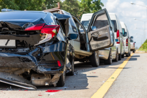 Haven personal injury attorney working on a car accident case in Waterbury